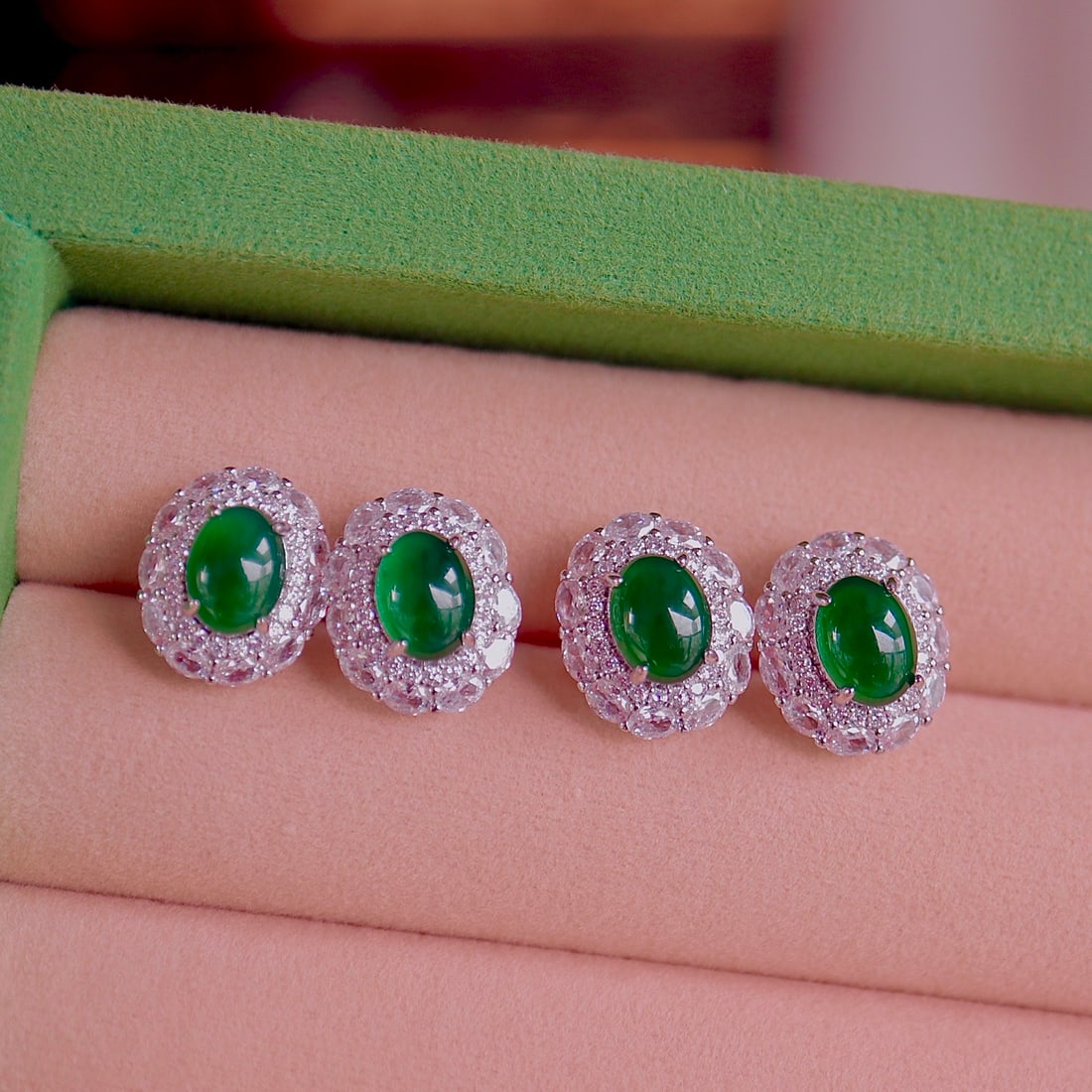 Natural Jade Earrings - 4