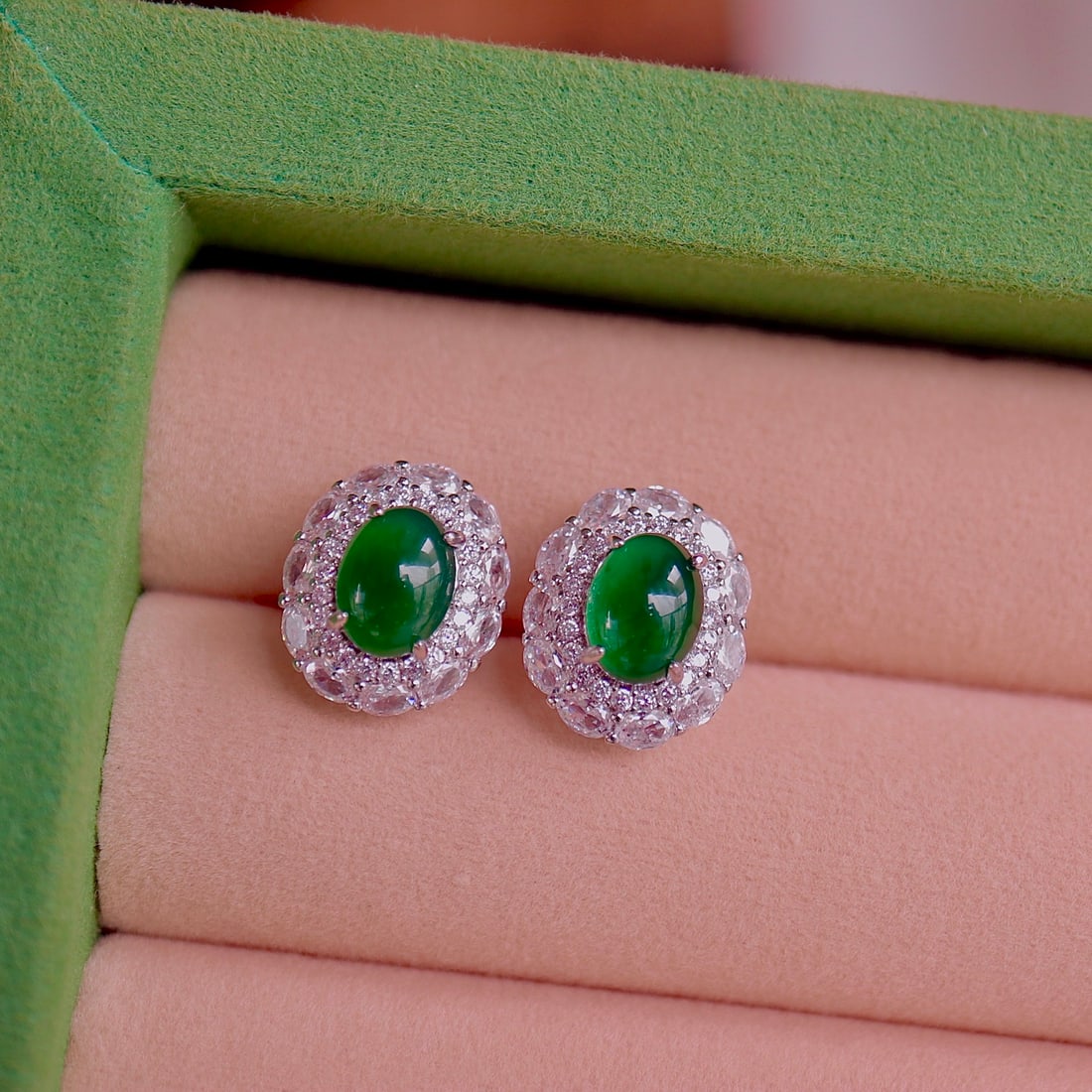 Natural Jade Earrings - 5