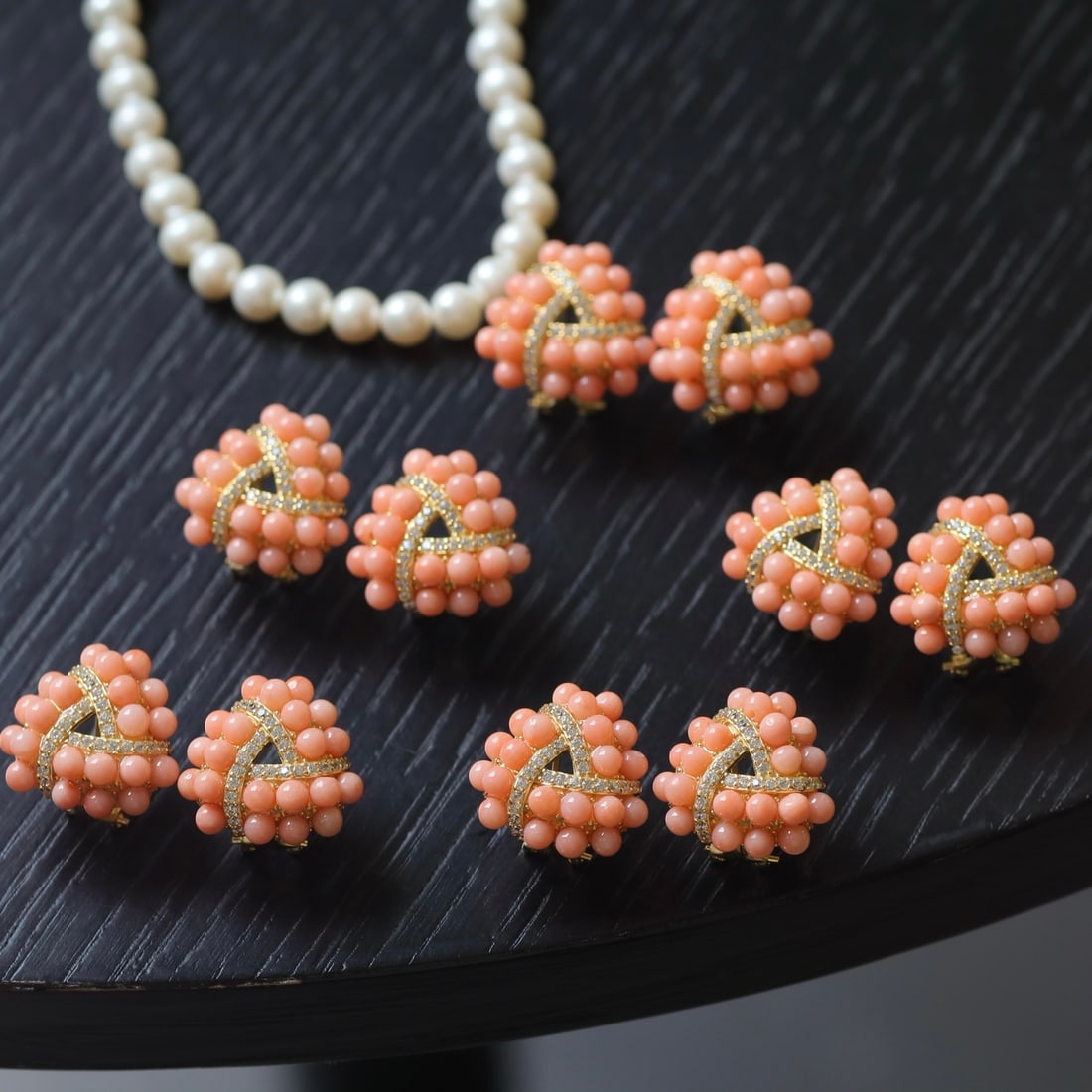 S925 Silver Natural Red Coral Earrings - 2