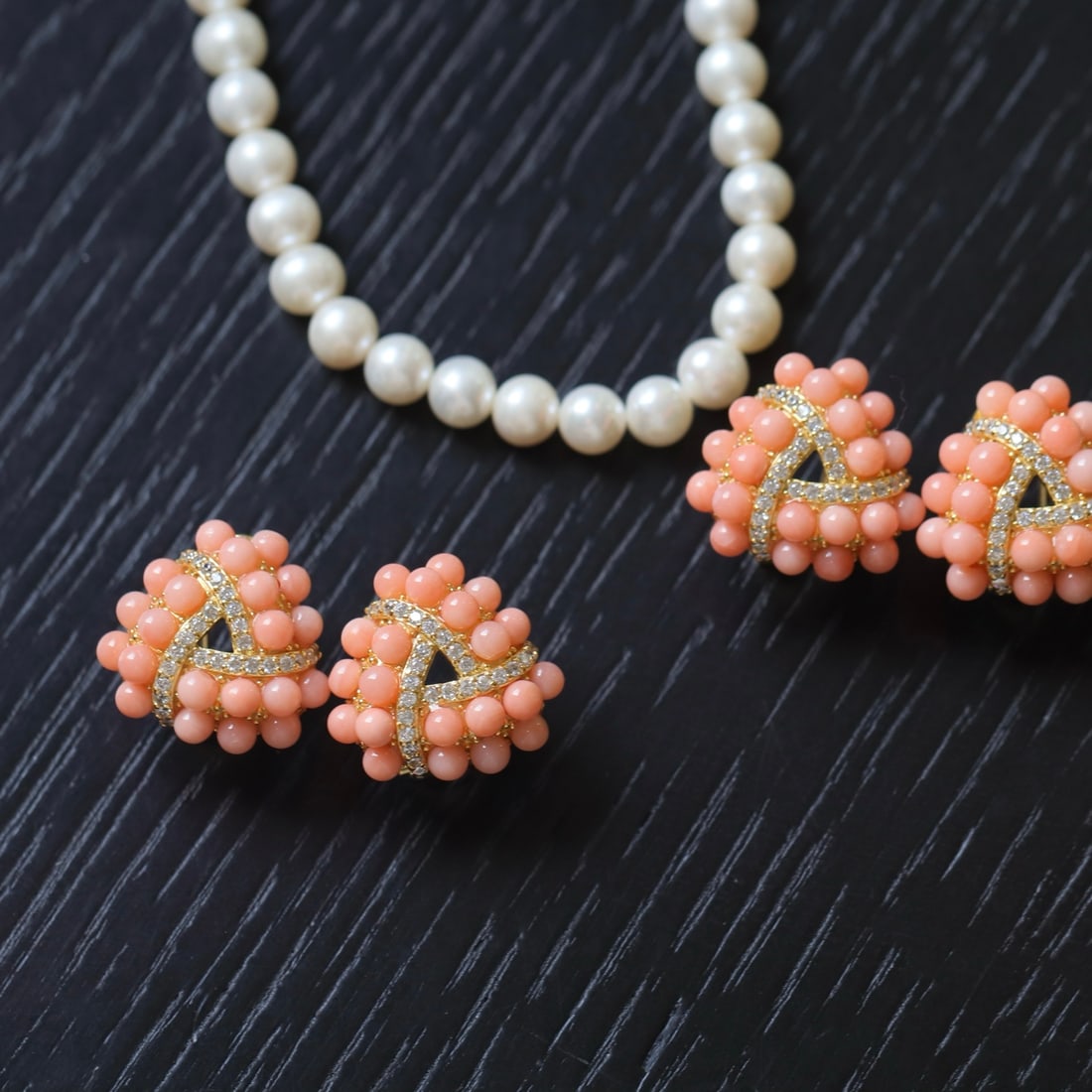 S925 Silver Natural Red Coral Earrings - 5