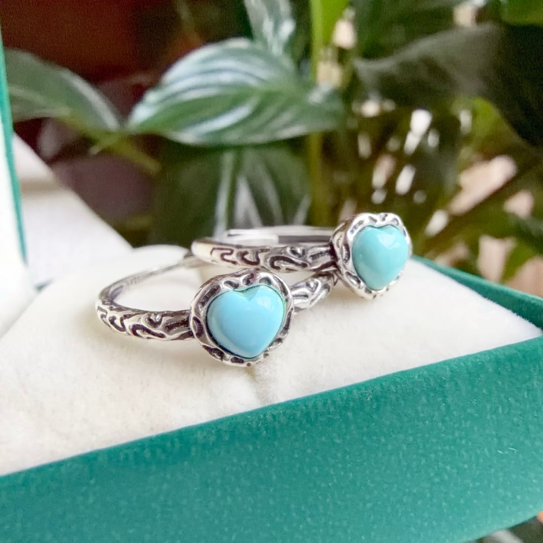 S925 Silver Natural Turquoise Ring - 2