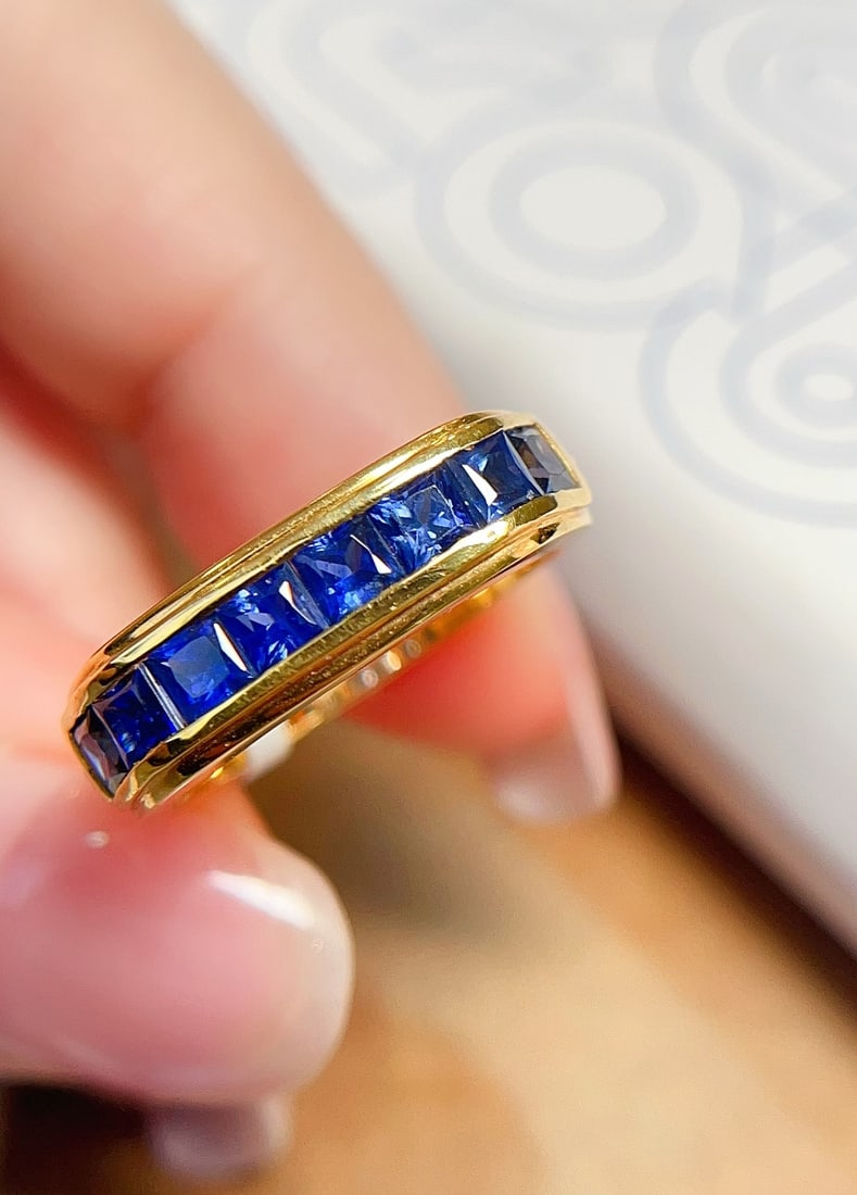 18K Gold Sapphire Ring - 3