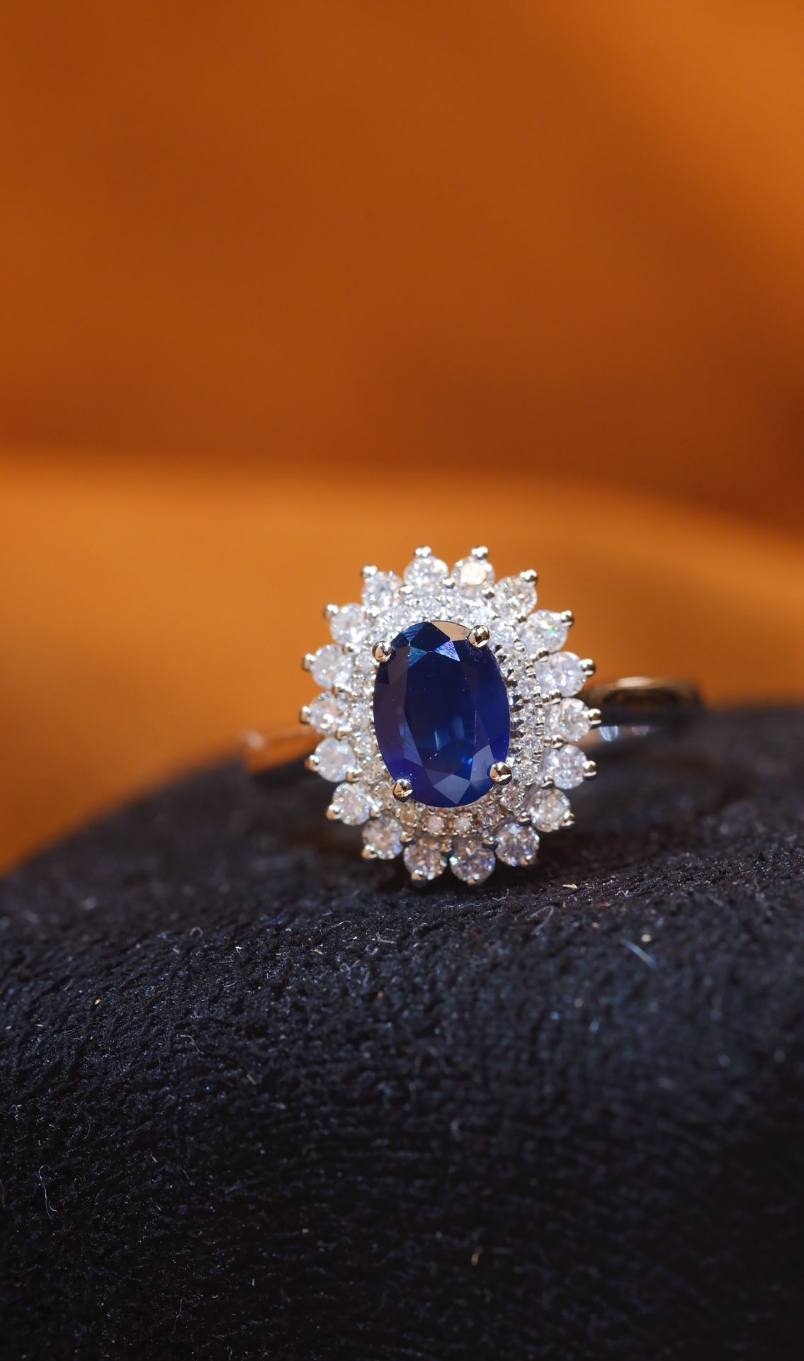 18K Gold Natural Sapphire Ring - 3