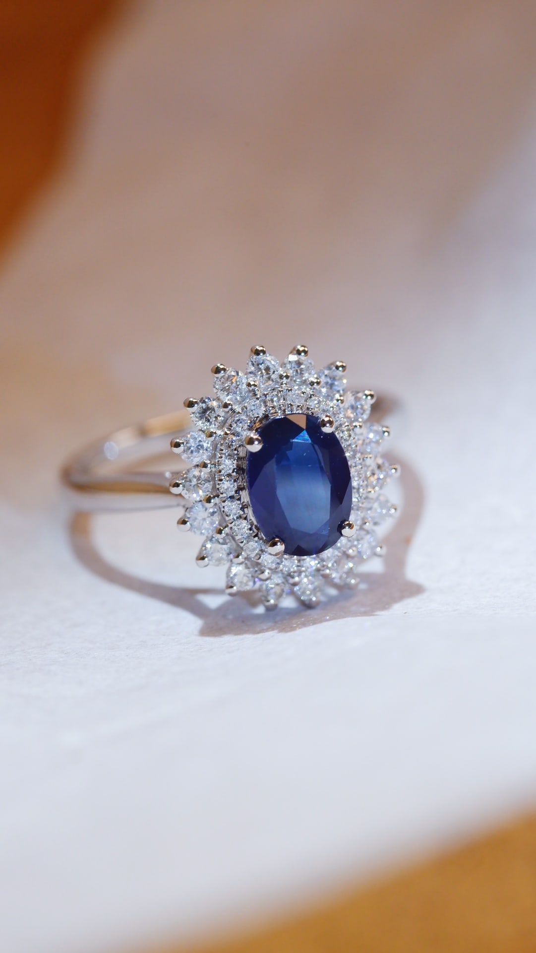18K Gold Natural Sapphire Ring - 6