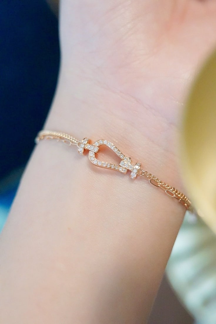18K Gold Diamond Bracelet - 7