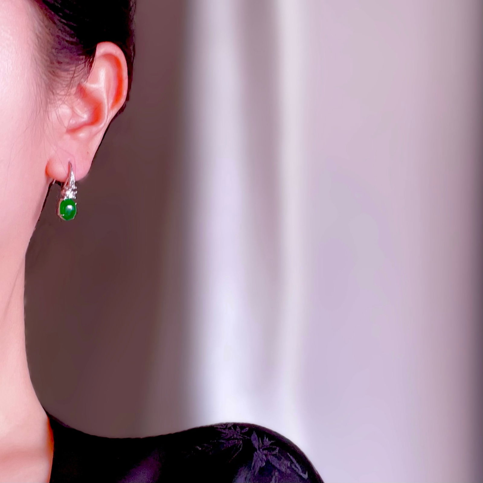Natural Jade Earrings - 9