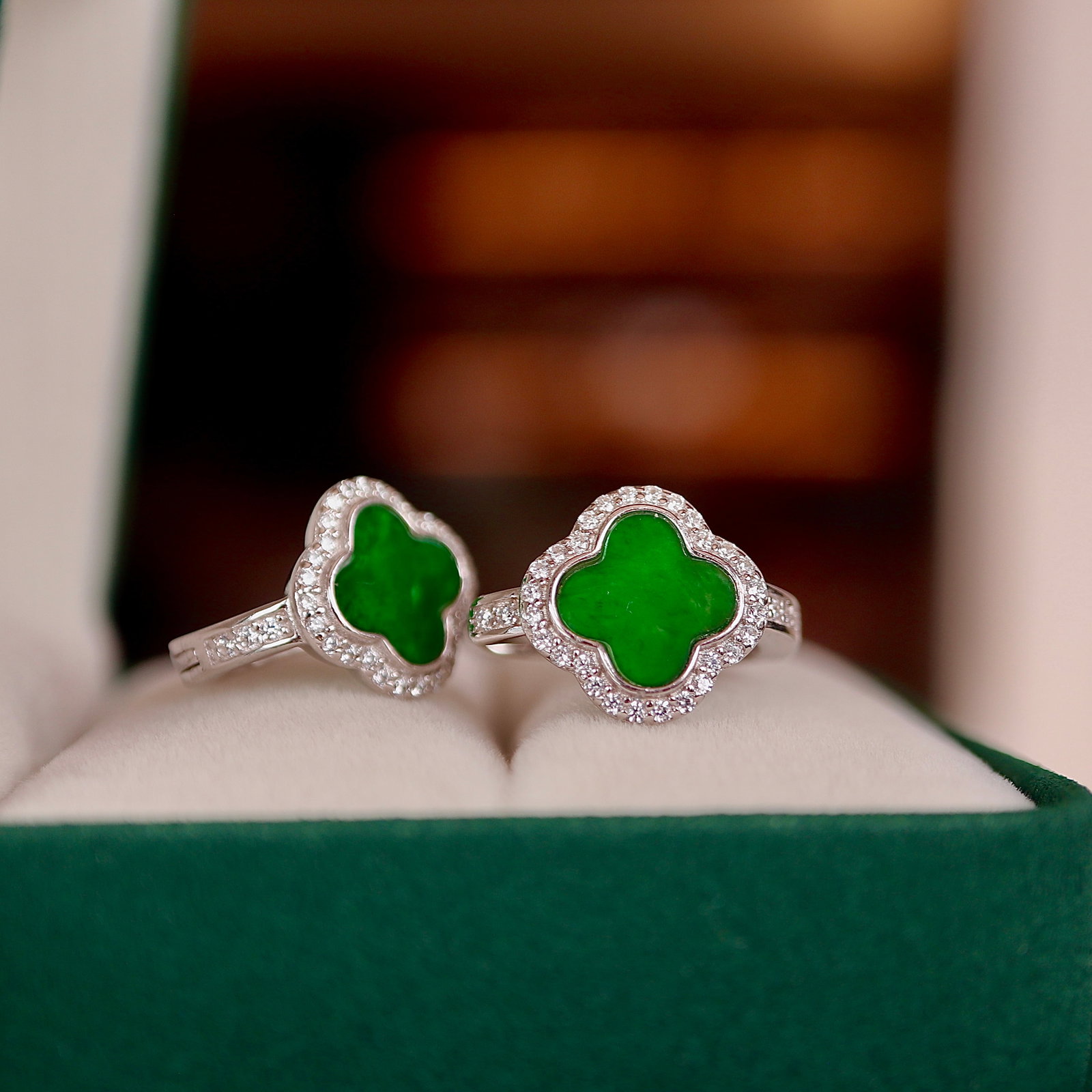 S925 Sterling Silver and Natural Jadeite Earrings - 5
