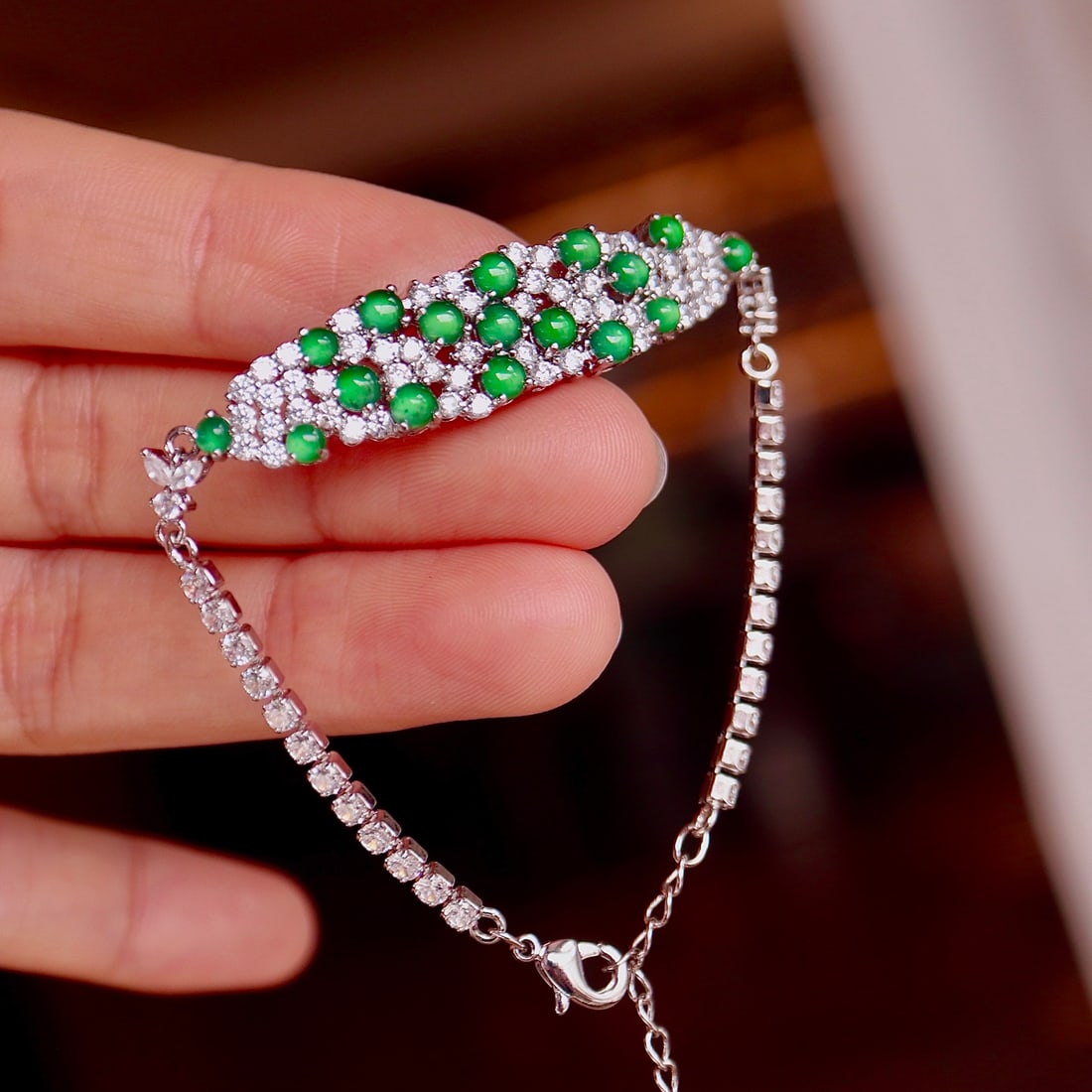 Natural jadeite bracelet - 2