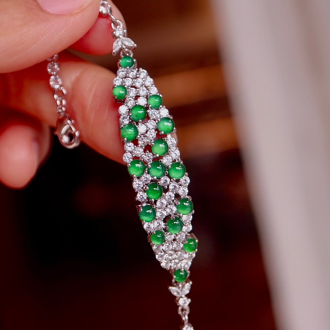 Natural jadeite bracelet - 3