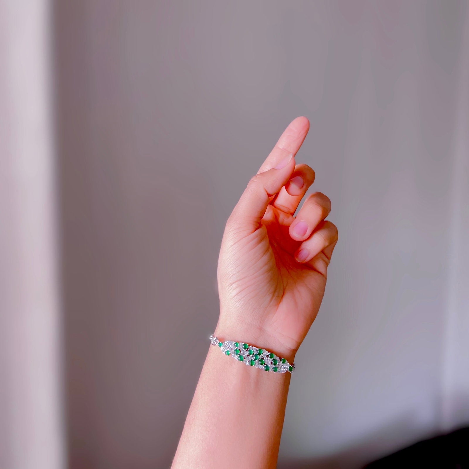 Natural jadeite bracelet - 4