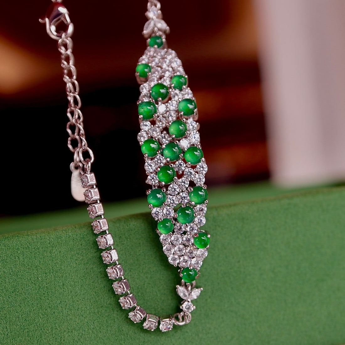 Natural jadeite bracelet - 5