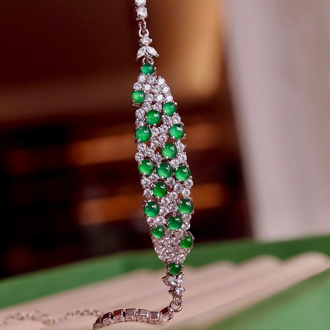 Natural jadeite bracelet - 9