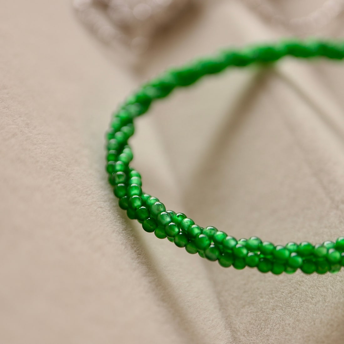 Natural Jade Bead Necklace - 6