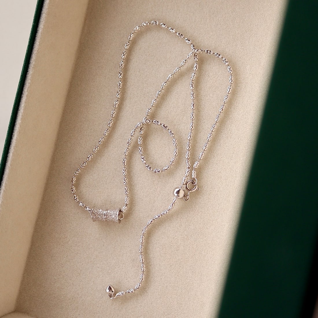 Natural Jade Bead Necklace - 9