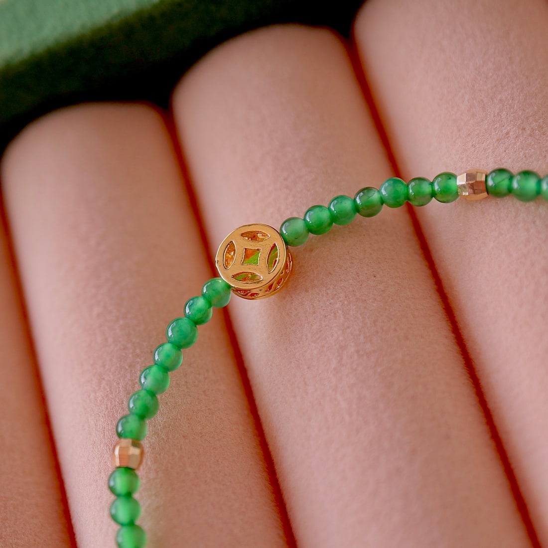 Natural Jade Bead Bracelet - 3
