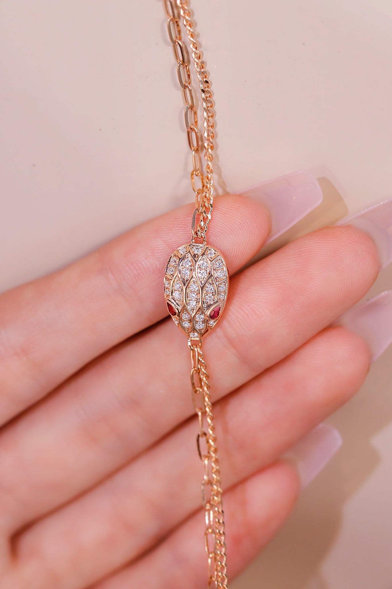 18K Gold Natural Ruby Diamond Bracelet - 2