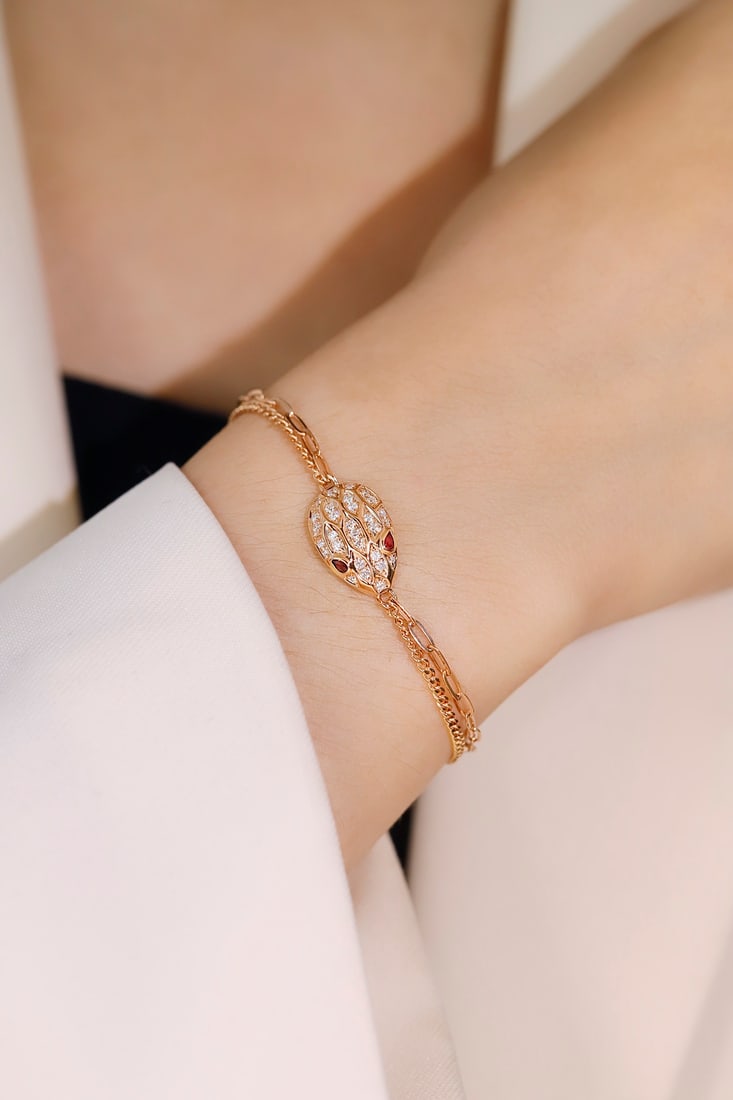 18K Gold Natural Ruby Diamond Bracelet - 3