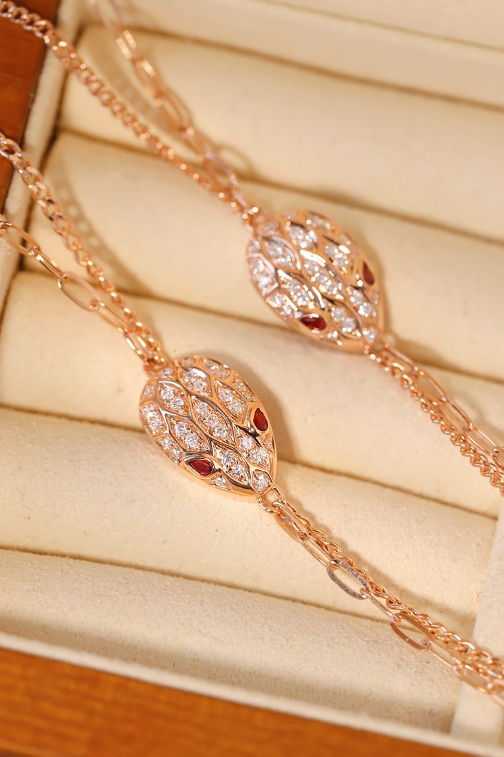 18K Gold Natural Ruby Diamond Bracelet - 4