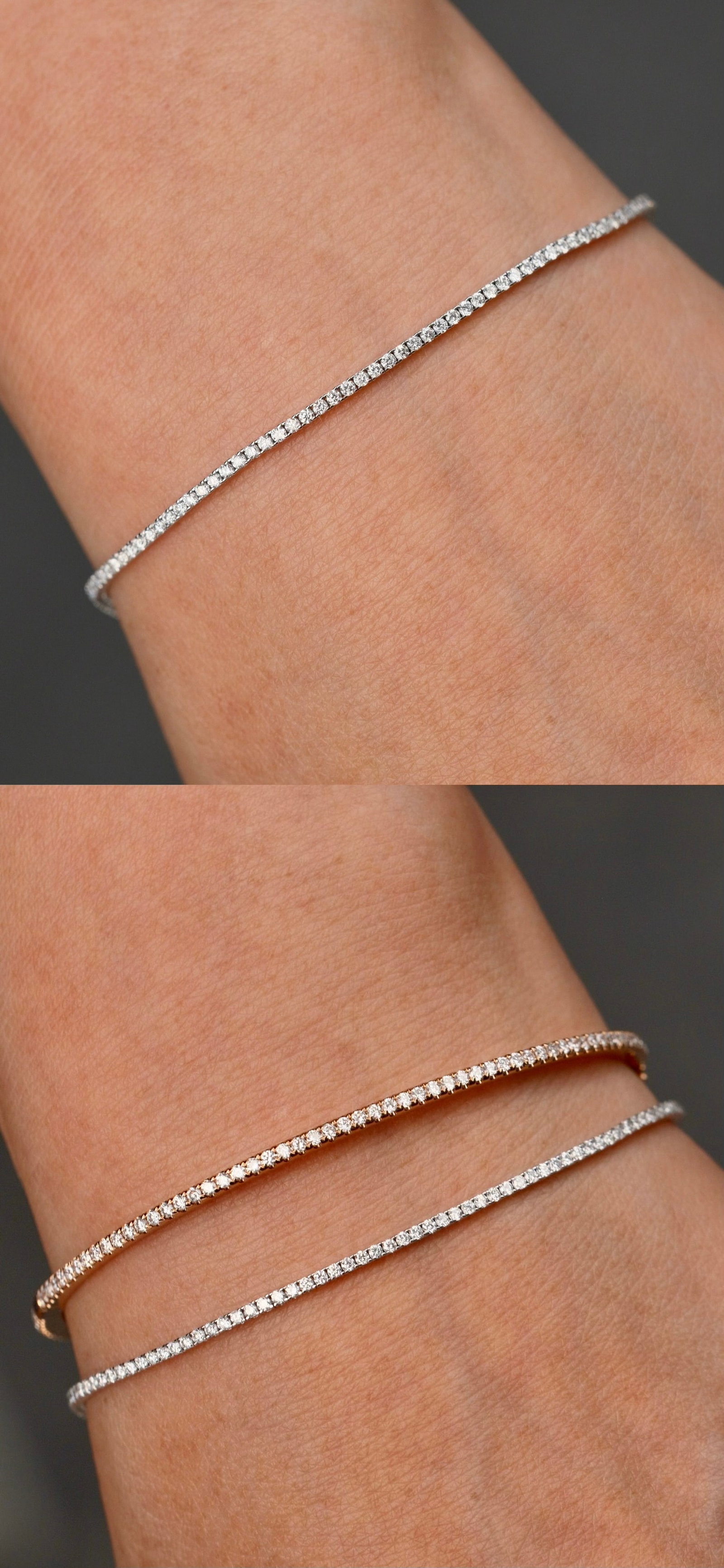18K Gold Lab-Grown Diamond Bracelet - 5