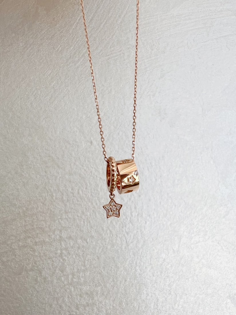 18K Gold Diamond Necklace - 3