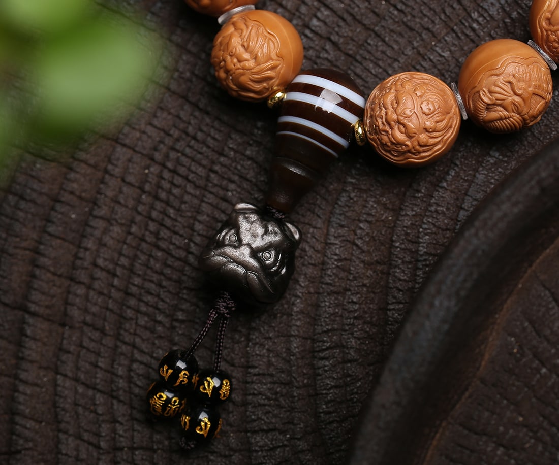 Natural Monkey Head Walnut Bracelet - 3