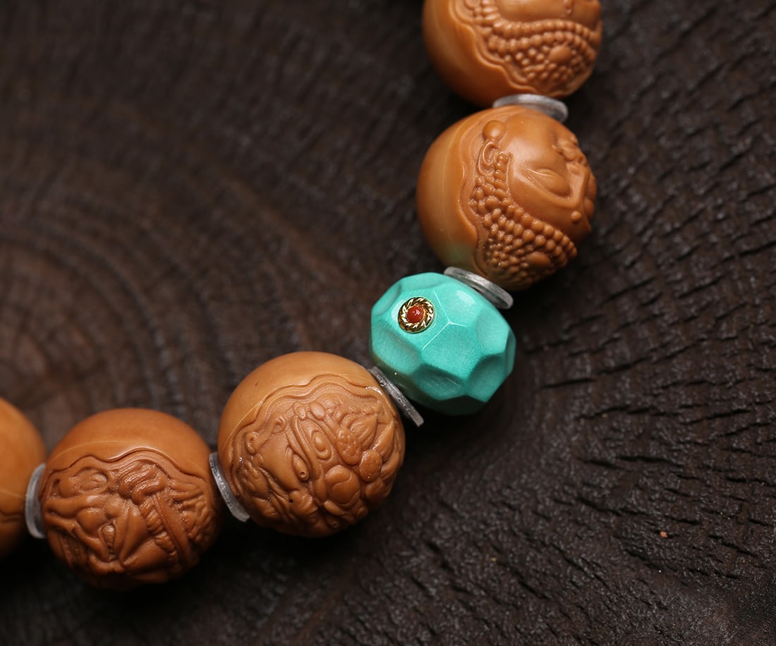 Natural Monkey Head Walnut Bracelet - 4