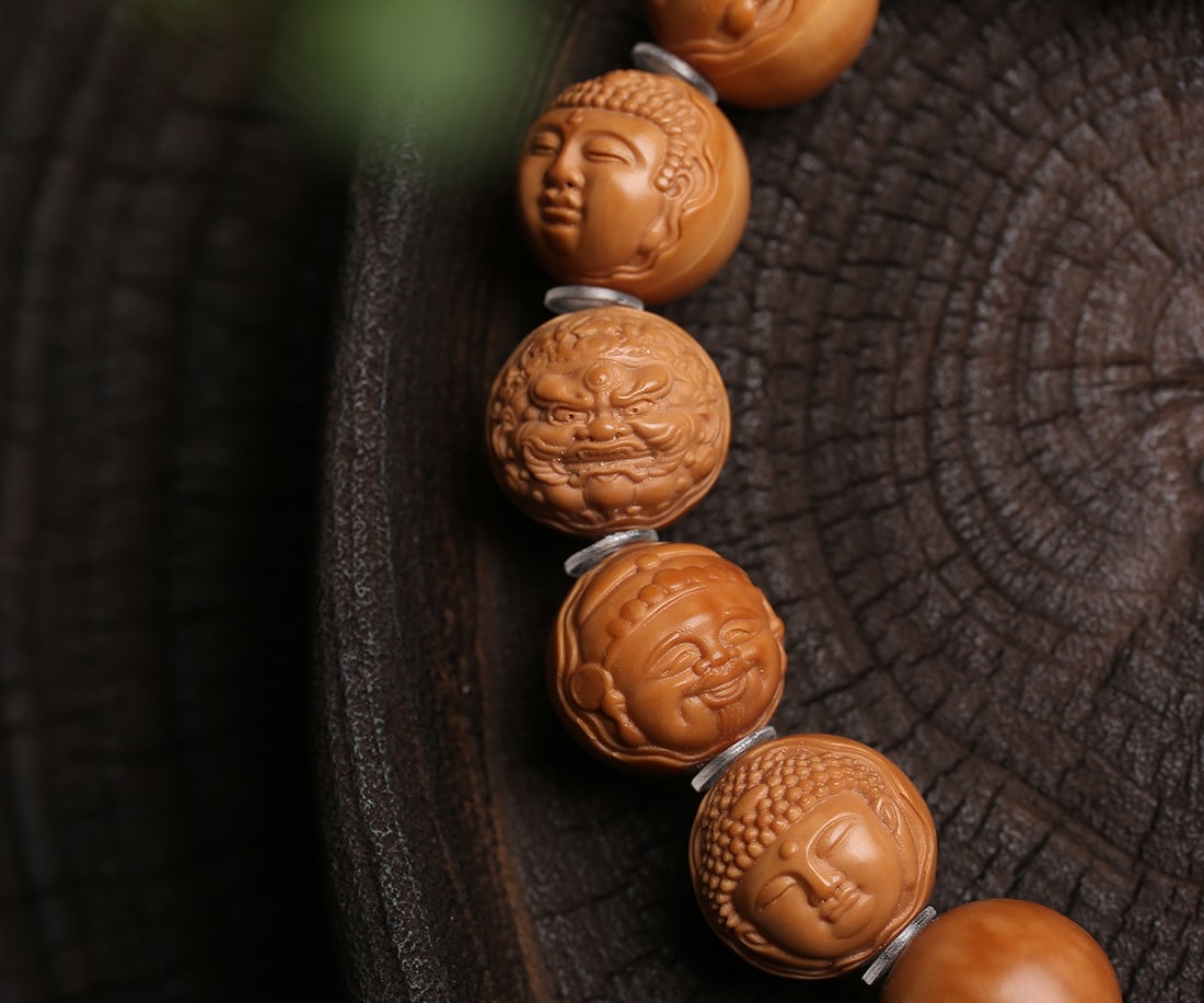 Natural Monkey Head Walnut Bracelet - 5