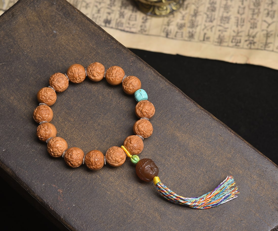 Natural Monkey Head Walnut Bracelet