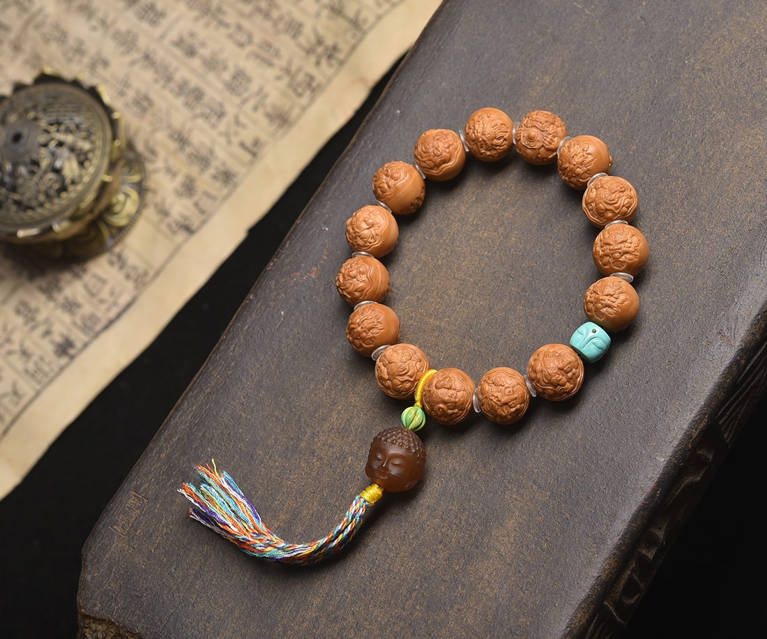 Natural Monkey Head Walnut Bracelet - 2