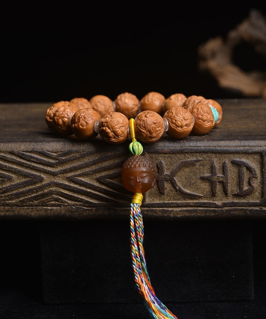 Natural Monkey Head Walnut Bracelet - 3