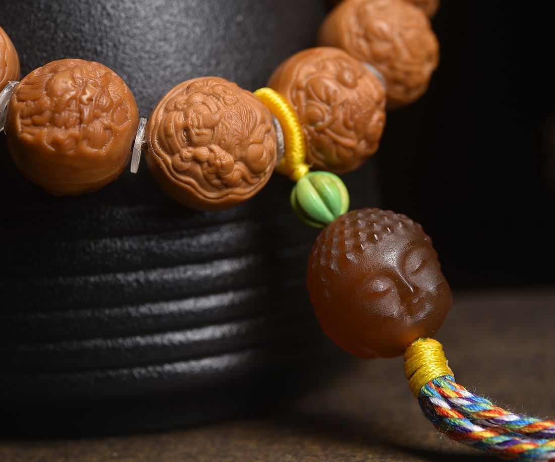 Natural Monkey Head Walnut Bracelet - 4