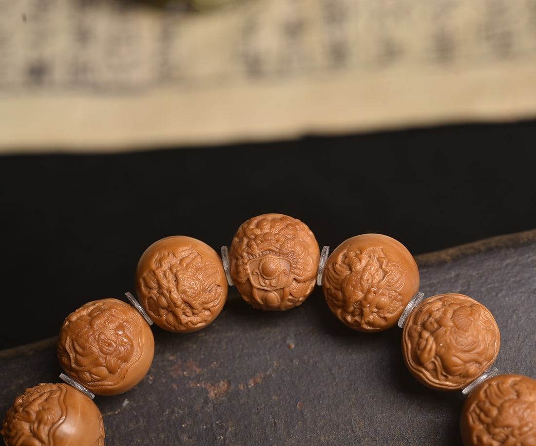 Natural Monkey Head Walnut Bracelet - 5
