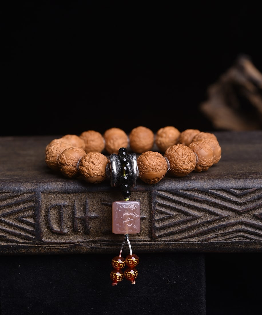 Natural Monkey Head Walnut Bracelet - 2