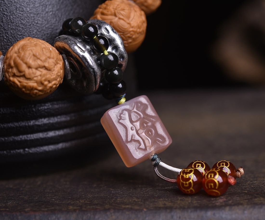 Natural Monkey Head Walnut Bracelet - 3