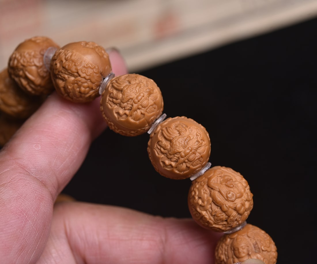 Natural Monkey Head Walnut Bracelet - 4
