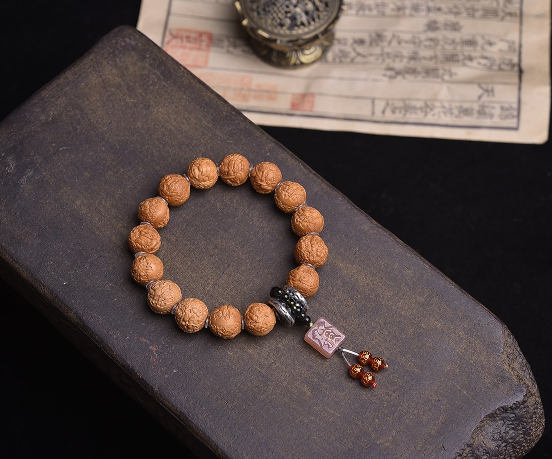 Natural Monkey Head Walnut Bracelet - 5