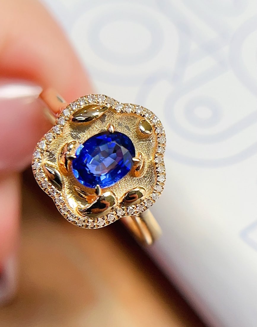 18K Gold Sapphire Ring - 3