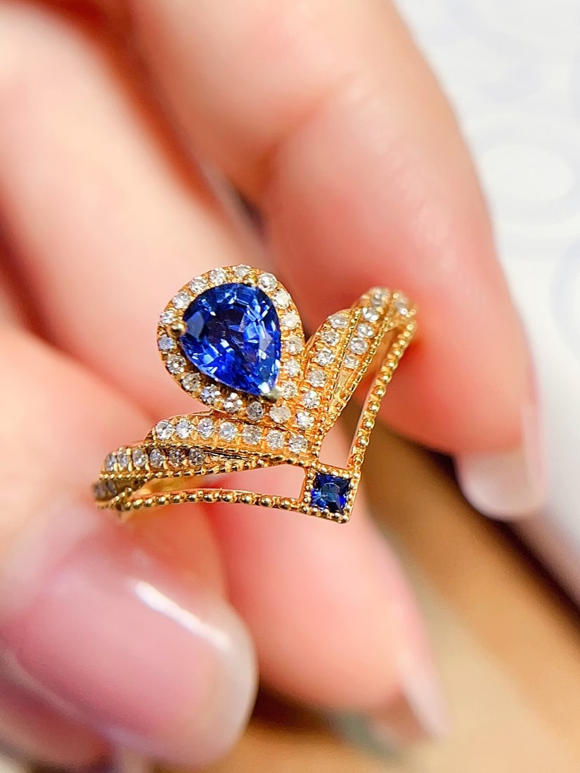 18K Gold Sapphire Ring - 3