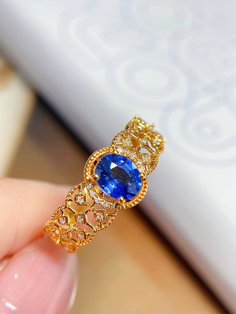 18K Gold Sapphire Ring - 2