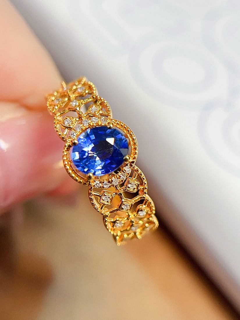 18K Gold Sapphire Ring - 3