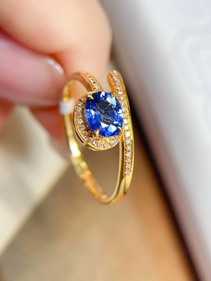 18K Gold Sapphire Ring - 3