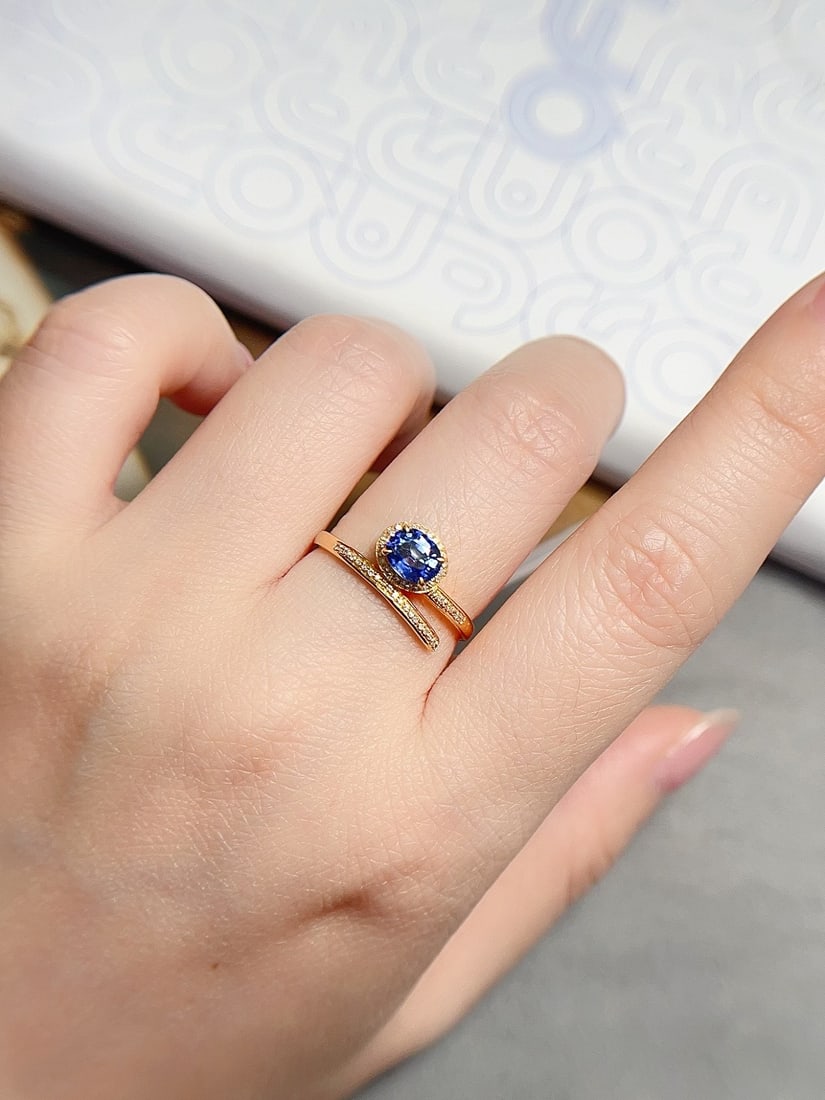 18K Gold Sapphire Ring - 5