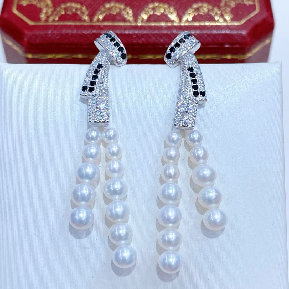 925 Silver Natural Freshwater Pearl Earrings - 2