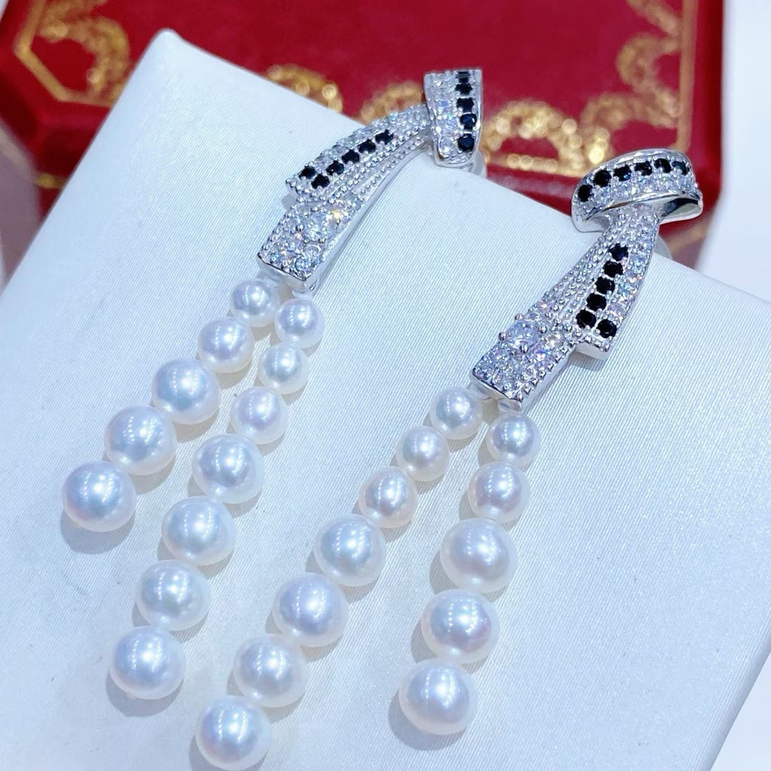 925 Silver Natural Freshwater Pearl Earrings - 3