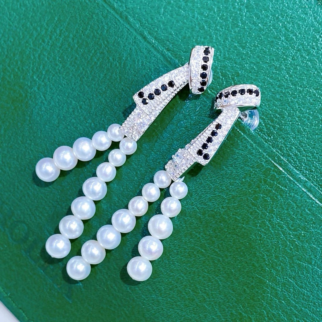 925 Silver Natural Freshwater Pearl Earrings - 5