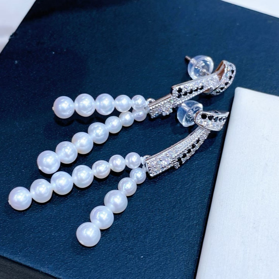 925 Silver Natural Freshwater Pearl Earrings - 6
