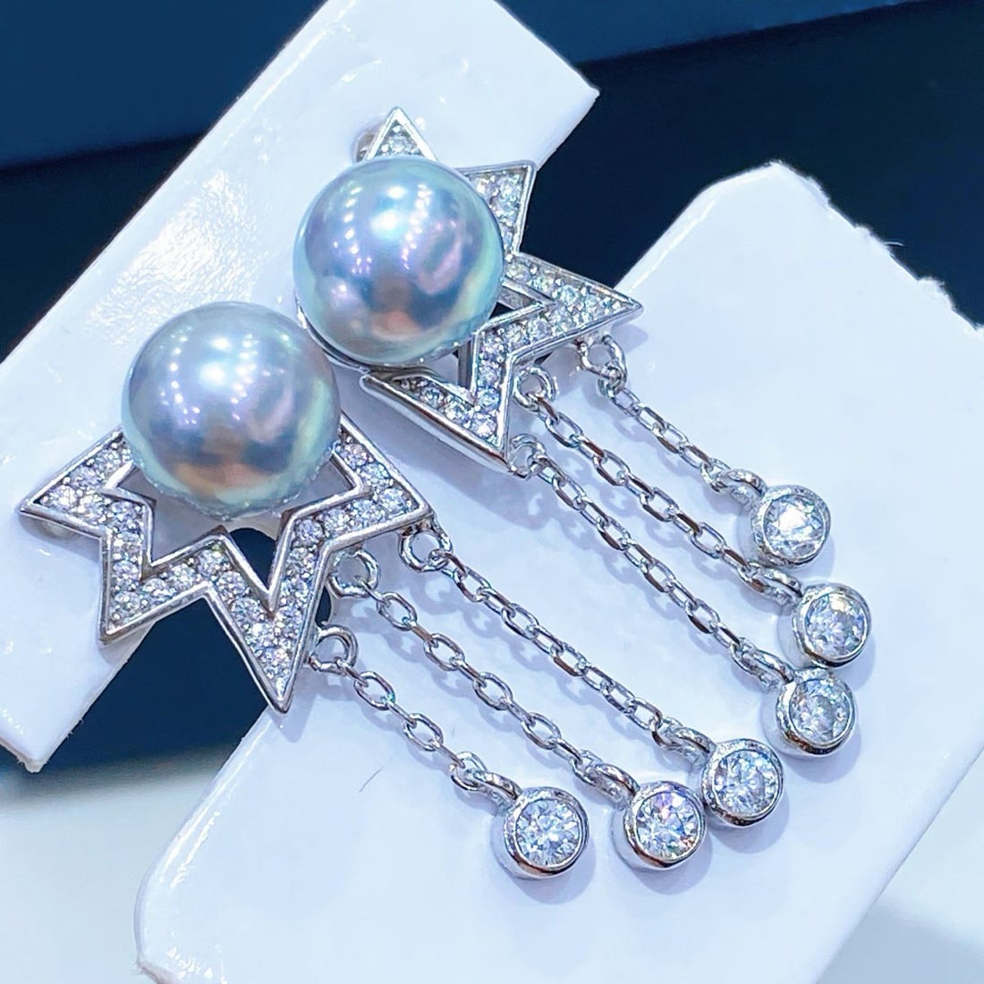 Sterling Silver Perfectly Round Akoya Pearl Earrings - 3