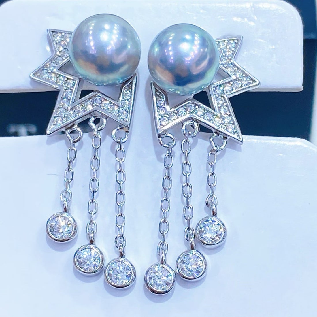 Sterling Silver Perfectly Round Akoya Pearl Earrings - 4