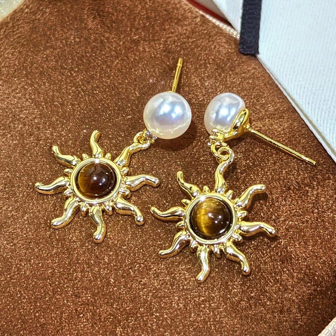 Natural Mallard Tone Pearl Earrings - 4