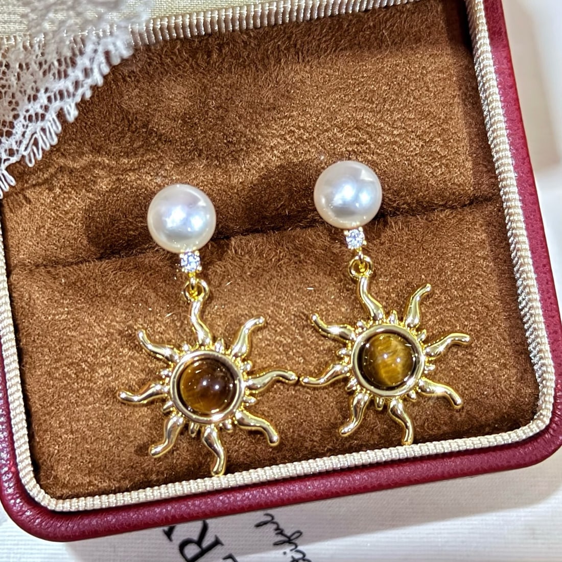 Natural Mallard Tone Pearl Earrings - 5